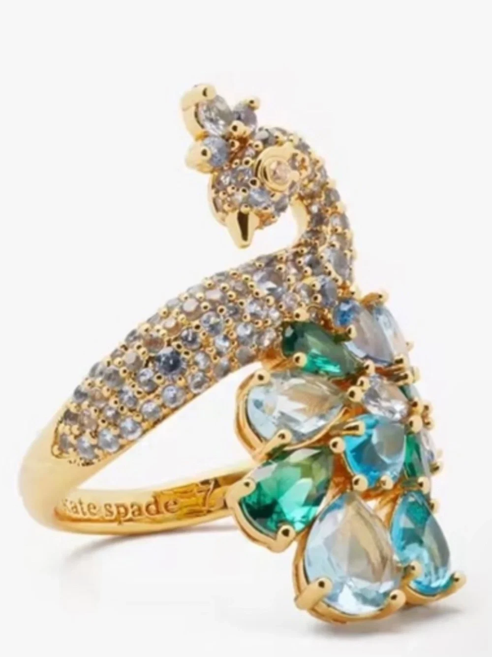 Kate Spade Perfect Plume cocktail ring 8